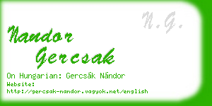 nandor gercsak business card